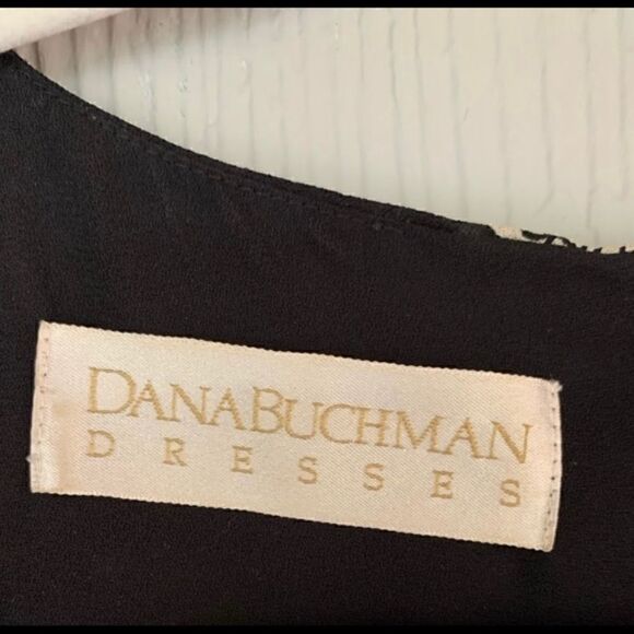 Vintage Dana Buchman Floral Silk Dress Size 6 - Picture 3 of 9